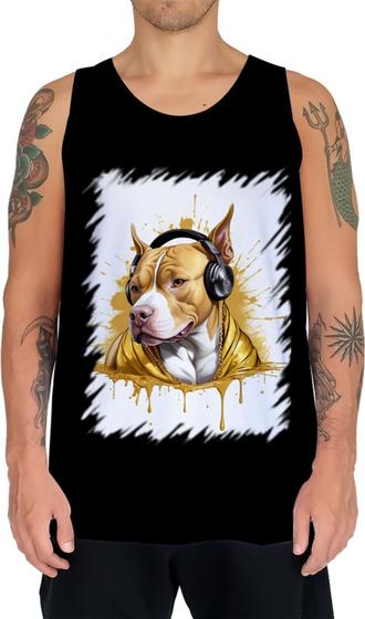 Imagem de Camiseta Regata Pitbull com Headphones 1