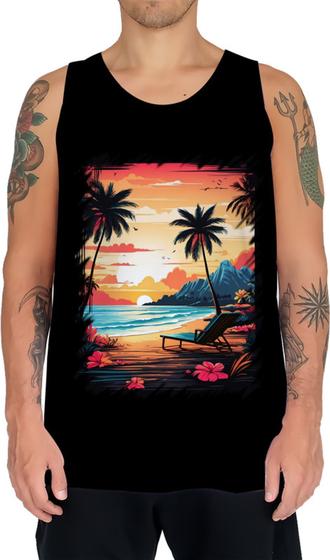 Imagem de Camiseta Regata Praia Paradisíaca Vintage 11