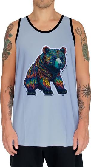 Imagem de Camiseta Regata Rave Urso Psicodélico Arco Iris Good Vibes 4