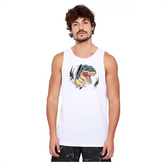 Imagem de Camiseta Regata T-Rex rasgando a camisa