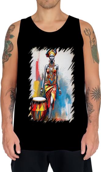 Imagem de Camiseta Regata Tambor Africano Arte África 4