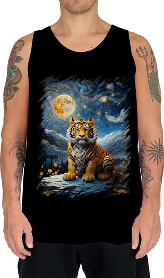 Imagem de Camiseta Regata Tigre Noite Estrelada Van Gogh 6