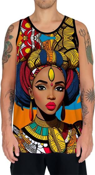 Imagem de Camiseta Regata Tshirt Africa PopArt Mul.her Africana Arte 2