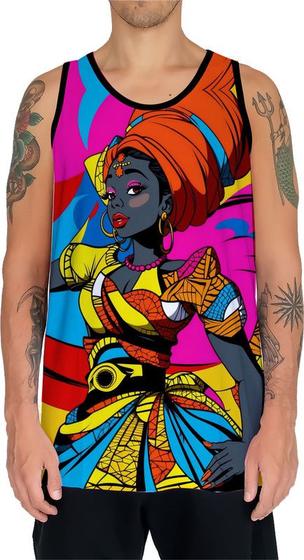 Imagem de Camiseta Regata Tshirt Africa PopArt Mul.her Africana Arte 3