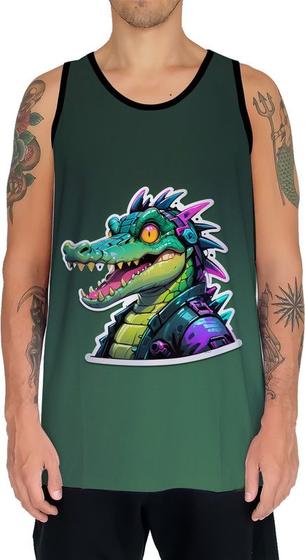 Imagem de Camiseta Regata Tshirt Animais Cyberpunk Crocodilo Jacaré HD