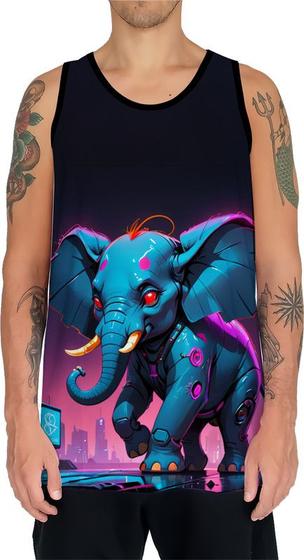 Imagem de Camiseta Regata Tshirt Animais Cyberpunk Elefantes Safari 4