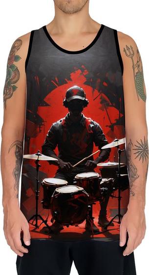 Imagem de Camiseta Regata Tshirt Bateristas Bateria Música Rock HD 3