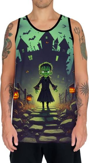 Imagem de Camiseta Regata Tshirt Halloween Frankenstein Zombi Susto 5