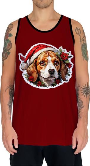 Imagem de Camiseta Regata Tshirt Natal Festas Beagle Cachorro Noel 1