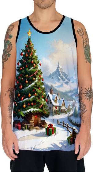 Imagem de Camiseta Regata Tshirt Natal Festas Decorações Árvores HD 6