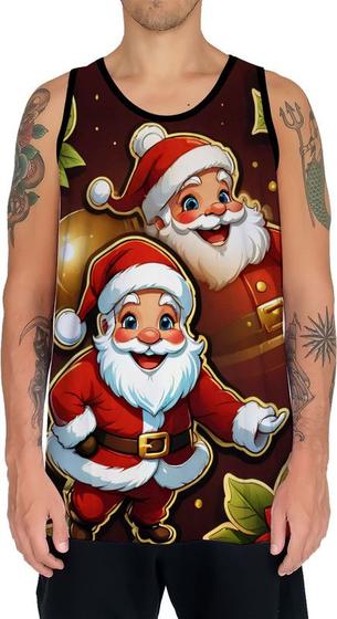 Imagem de Camiseta Regata Tshirt Natal Festas Papai Noel Trenó Neve 4