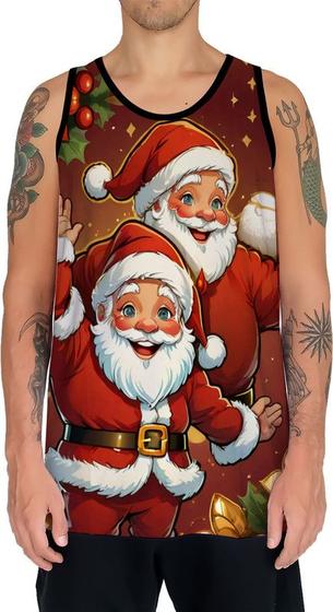 Imagem de Camiseta Regata Tshirt Natal Festas Papai Noel Trenó Neve 5