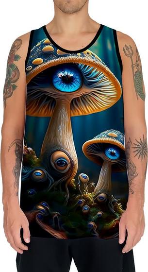 Imagem de Camiseta Regata Tshirt Natureza Cogumelos Psicodélica HD 6