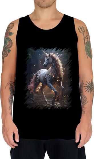 Imagem de Camiseta Regata Unicornio Criatura Mítica Fera 1