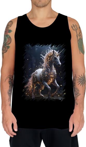 Imagem de Camiseta Regata Unicornio Criatura Mítica Fera 5