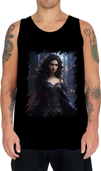 Imagem de Camiseta Regata Vampira Sangue Noturna Morcego Lenda 4