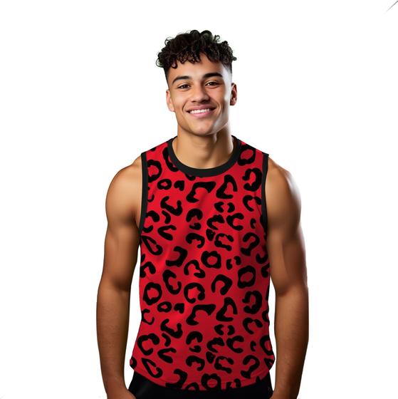 Imagem de Camiseta Regata Verão Estilo Moda Praia Pintas Tigre Animal 785