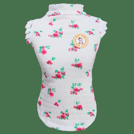 Imagem de Camiseta Regatinha Anarruga Flor Rosa para cachorro e gato