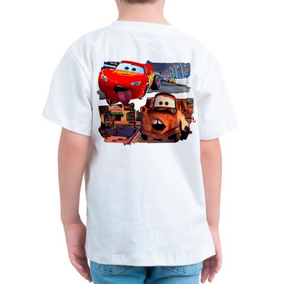 Imagem de Camiseta Relâmpago Mcqueen e Mate Unissex infantil 100% Algodão