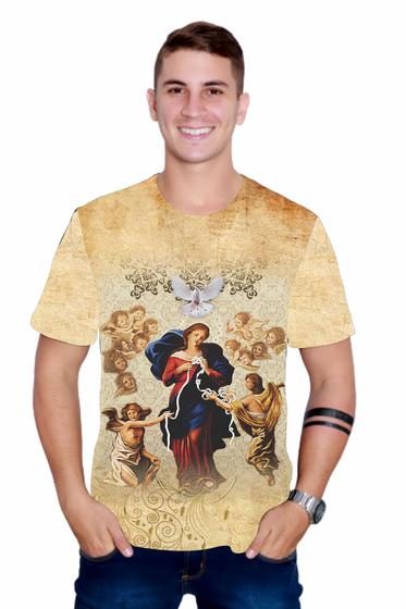 Camiseta Religiosa Católica Nossa Senhora Desatadora Dos Nós Ctt1180 Evangelizar Outros Moda