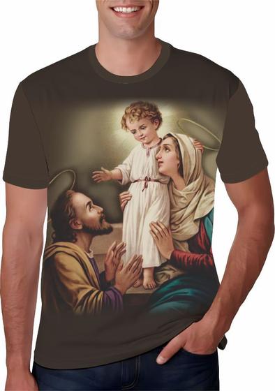 Imagem de Camiseta Religiosa Católica Sagrada Familia CTF2355