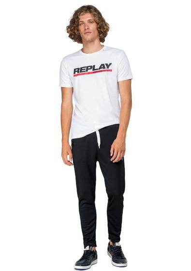 Imagem de Camiseta Replay Masculina Established 1981 Branca