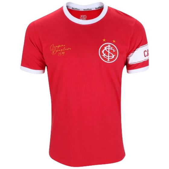 Imagem de Camiseta Retrô Mania Internacional 1979 Edição Especial Capitães Masculino - Vermelho e Branco