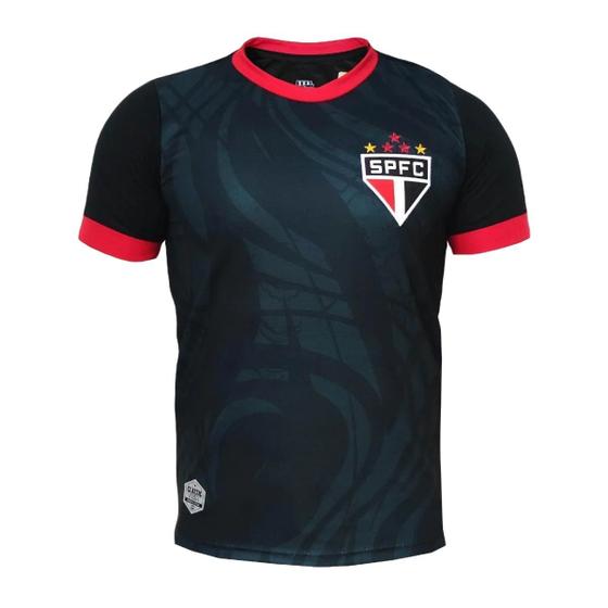 Imagem de Camiseta Retrô Mania São Paulo FC Classic DC002 Masculina - Preto e Vermelho