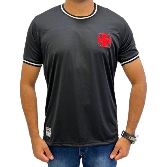 Imagem de Camiseta Retrô Mania Vasco da Gama JC002 Masculino - Preto