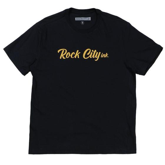 Imagem de Camiseta Rock City Letter Preto/Amarelo