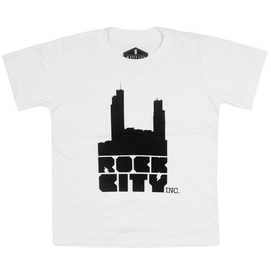 Camiseta Rock City Logo Infantil Branco Camiseta Infantil Magazine
