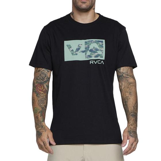 Imagem de Camiseta RVCA Balance Box Military SL SM25 Masculina Preto