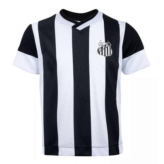 Imagem de Camiseta Santos Infantil Listrada Gola Oficial