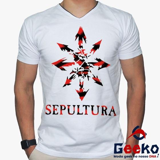 Imagem de Camiseta Sepultura 100% Algodão Geeko Rock Nacional