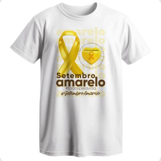 Imagem de Camiseta setembro amarelo blusa campanha setembro amarelo