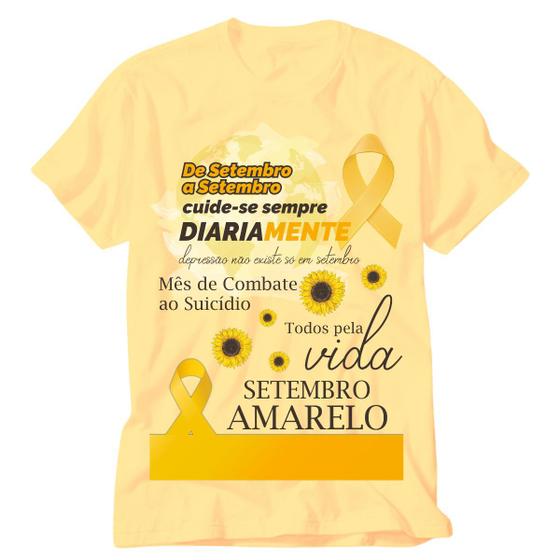 Imagem de Camiseta Setembro Amarelo Unissex Mes Do Combate Ao Suicidio