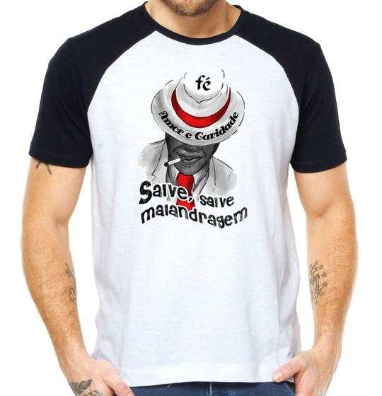 Imagem de Camiseta seu zé santo salve a malandragem umbanda cadomblé