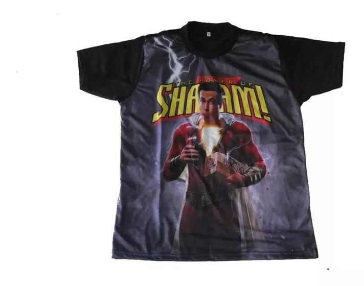 Imagem de Camiseta Shazam Filme Blusa Adulto Unissex Lu118 BM