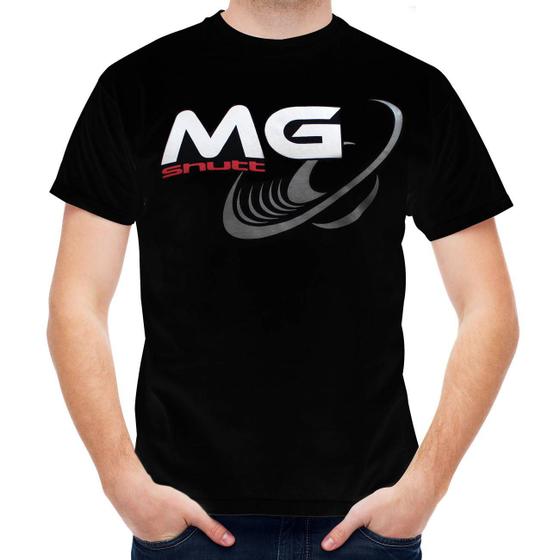 Imagem de Camiseta Shutt Alto Falante MG Casual Preta Estampa Branca Cinza e Vermelha