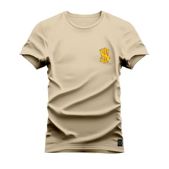 Imagem de Camiseta Sifrão Peito Estampada Algodão Confortável 30.1 Penteada