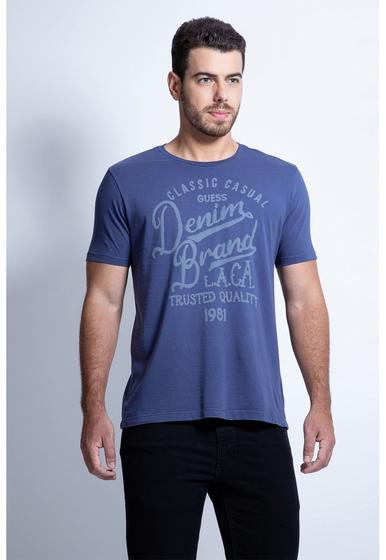 Imagem de Camiseta Silk Denim Brand Laca Guess Azul