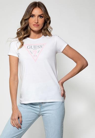 Imagem de Camiseta Silk Logo Triangulo  Guess Branco