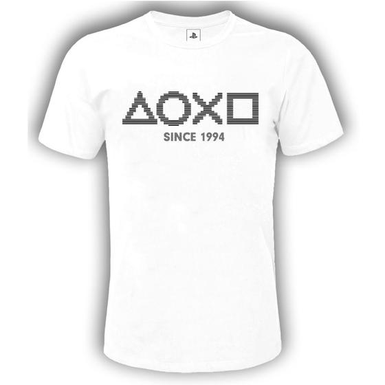 Imagem de Camiseta Símbolos Playstation Since1994 Licenciada Branca