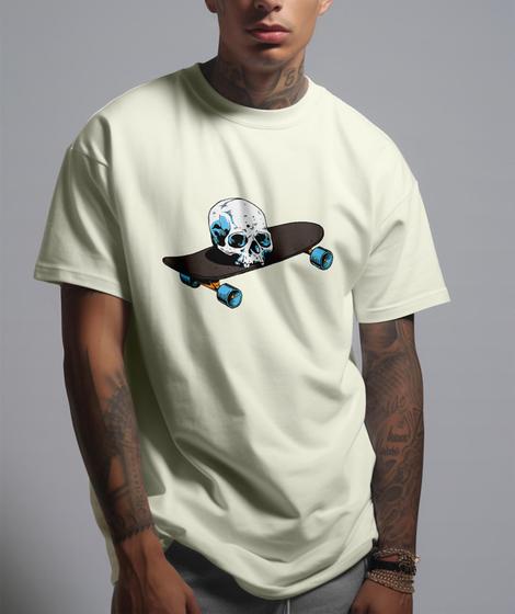 Imagem de Camiseta Skatista Street Wear 100% Algodão Alta Qualidade