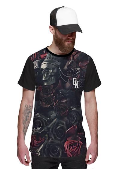 Imagem de Camiseta Skull Flowers Cemitério de Caveiras com Flores