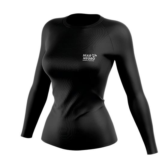 Imagem de Camiseta Slim Feminina Poliamida Preto - Mar Negro