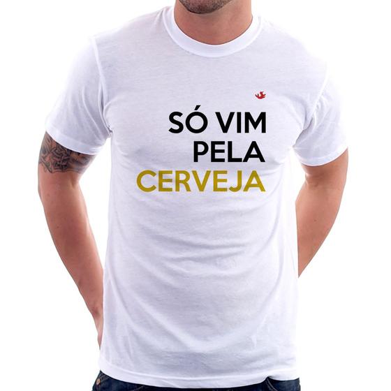 Imagem de Camiseta Só vim pela cerveja - Foca na Moda