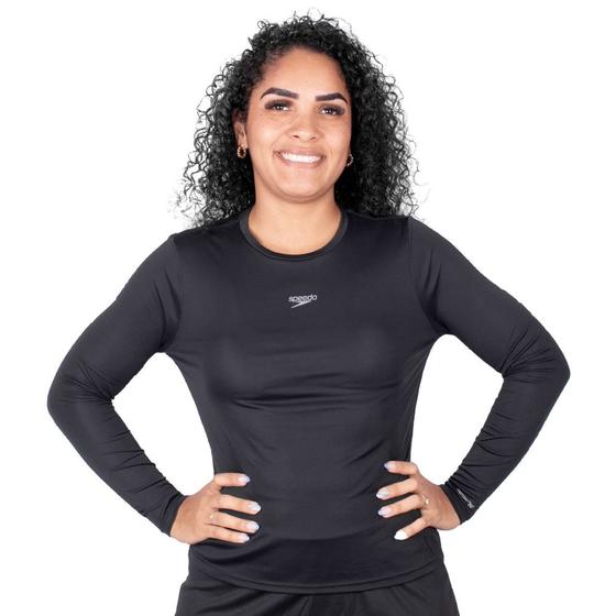 Imagem de Camiseta Speedo UV Protection M/L Feminina Preto