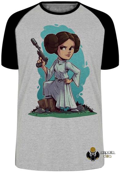 Imagem de Camiseta Star Wars Mini Princesa Leia  Blusa Plus Size extra grande adulto ou infantil