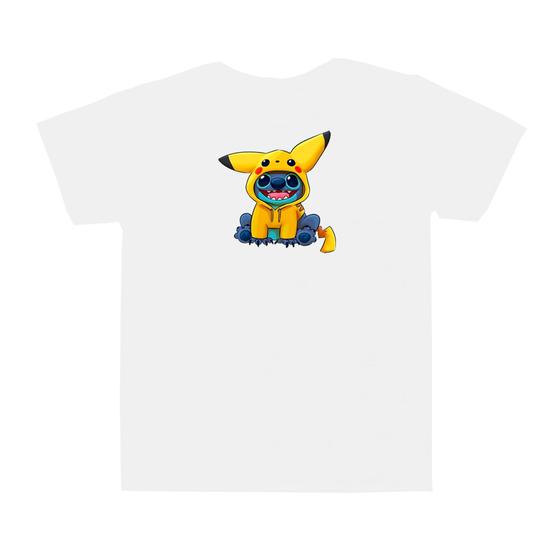 Imagem de Camiseta Stitch camisa desenho Pikachu blusa personalizada unissex